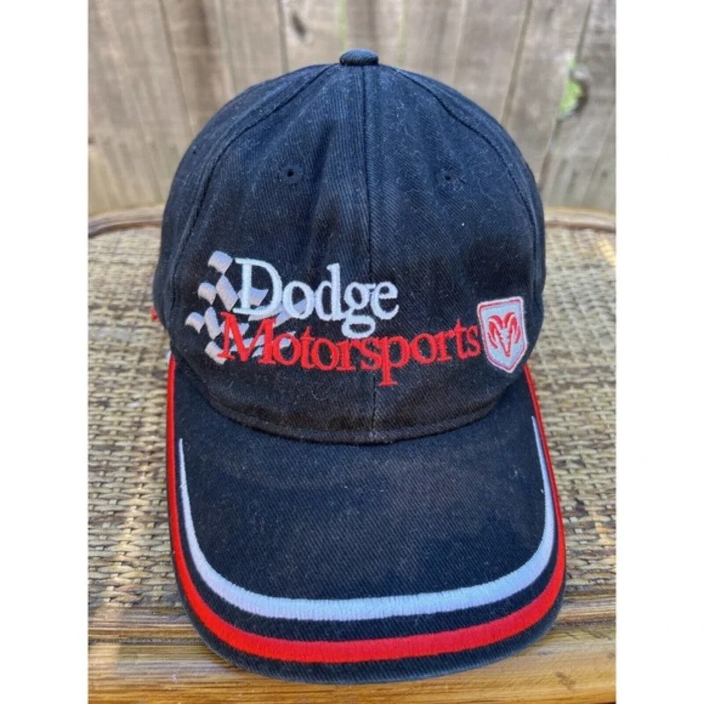 Y2K Dodge Motorsports Car Trucks Truck Black Hat‎ Headwear 2000s